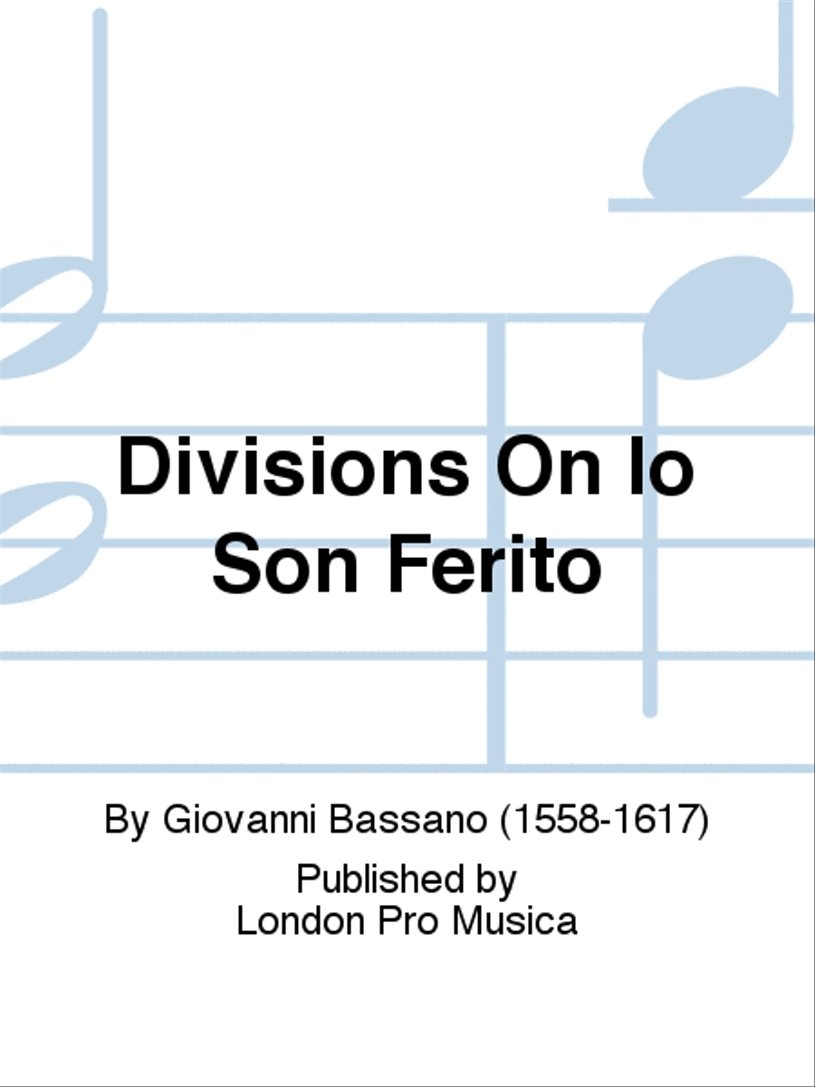 Divisions On Io Son Ferito Piano scores gallery preview page 1