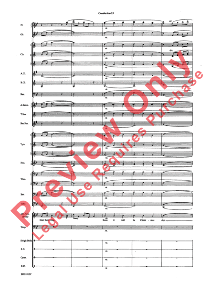 Christmas Pop Sing Along (for Concert Band with Audience Participation) Concert Band scores gallery preview page 17