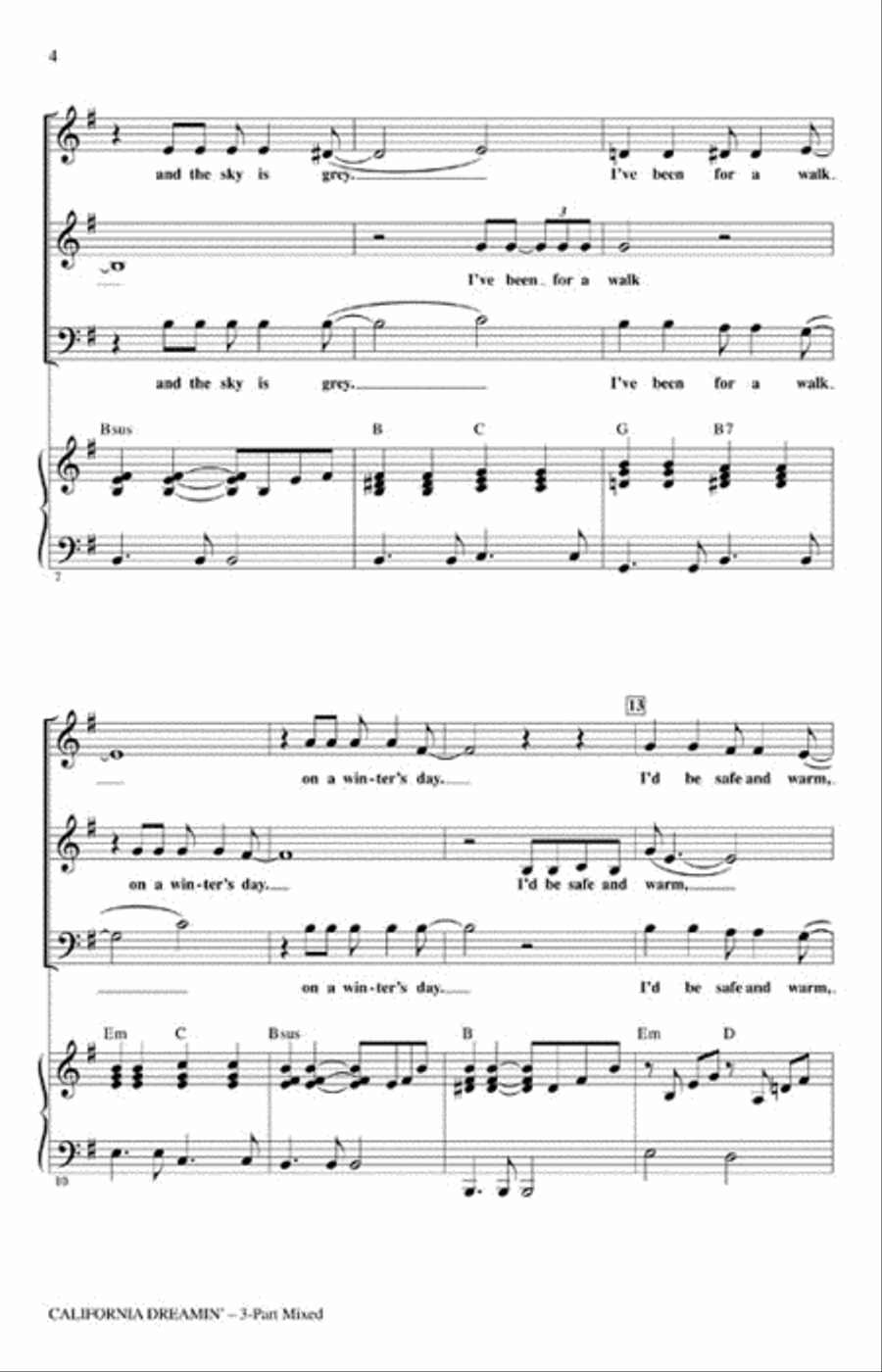California Dreamin' California Dreamin' Choir scores gallery preview page 3