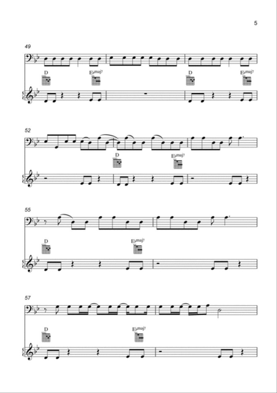 Unholy Piano scores gallery preview page 5
