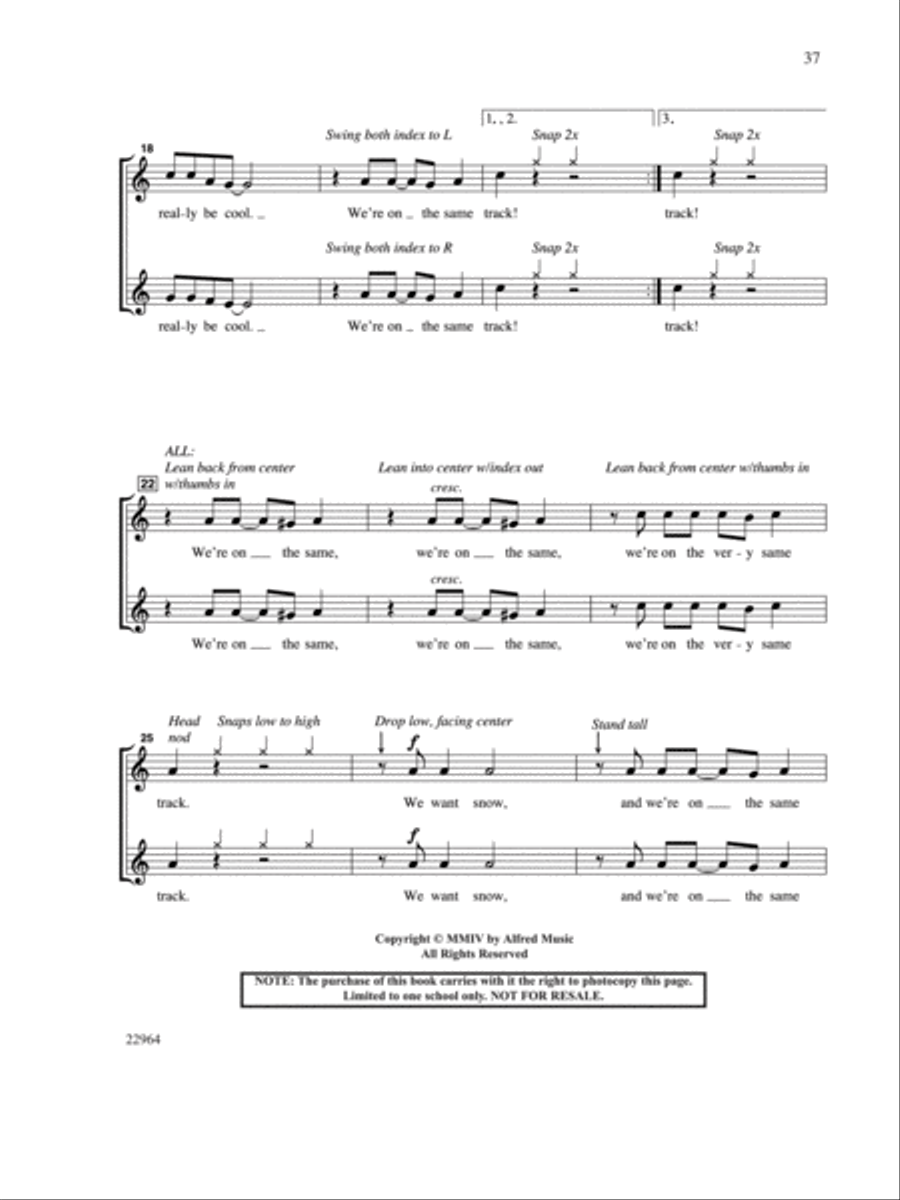 The Big Chill - Teacher's Handbook Unison Choir scores gallery preview page 41