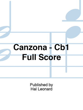 Book cover for Canzona - Cb1 Full Score