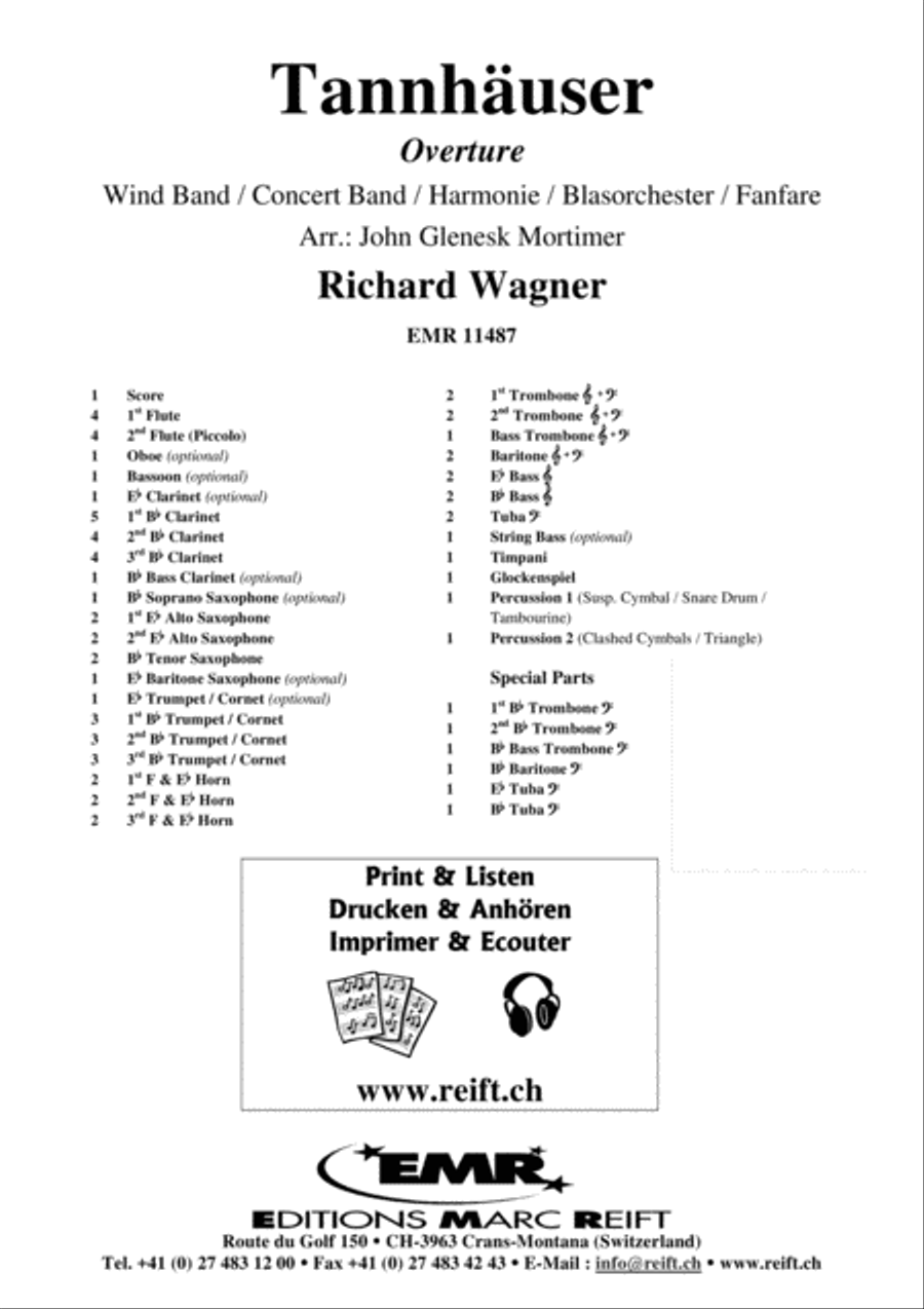 Tannhauser Overture Concert Band scores gallery preview page 2