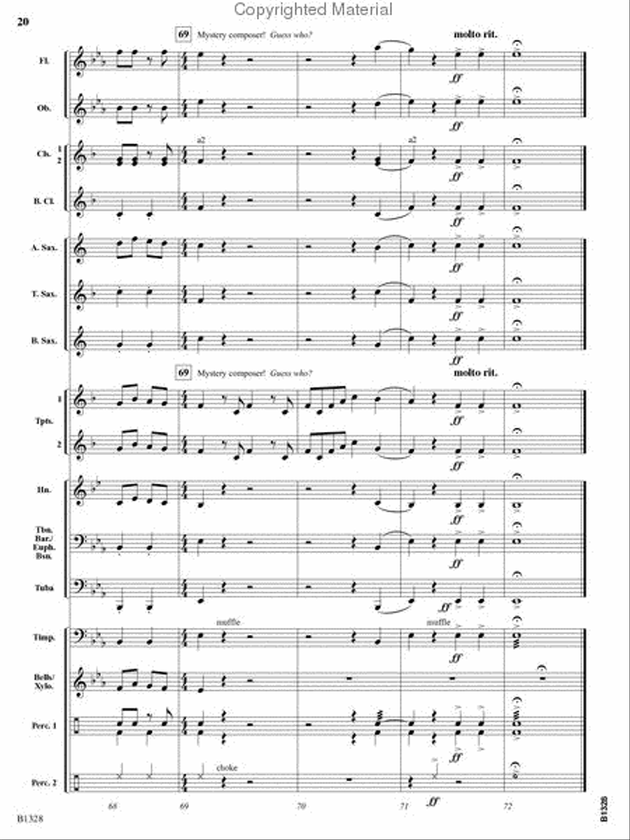 Ten Masters in Two Minutes Concert Band scores gallery preview page 18