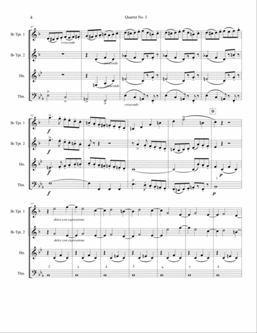 Quartet No. 3 for Brass - Wilhelm Ramsoe, Op. 30 Brass Ensemble scores gallery preview page 6