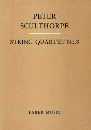 Book cover for String Quartet No. 8 - Score