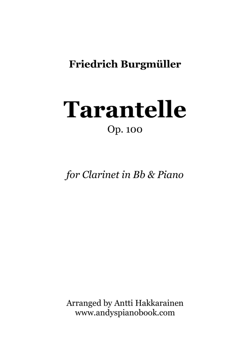 Tarantelle Op. 100 - Clarinet & Piano