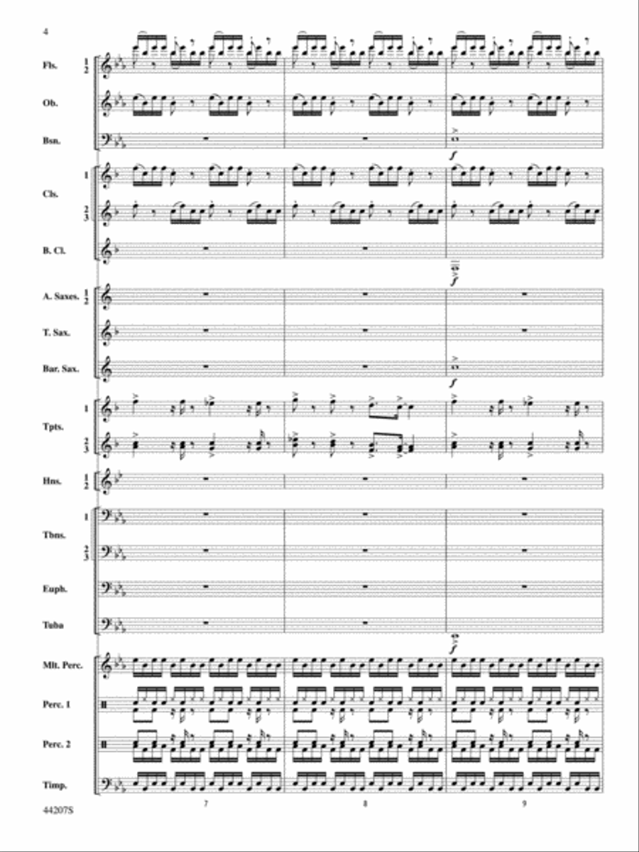 Paradiddles: Score Paradiddles: Score Concert Band scores gallery preview page 4