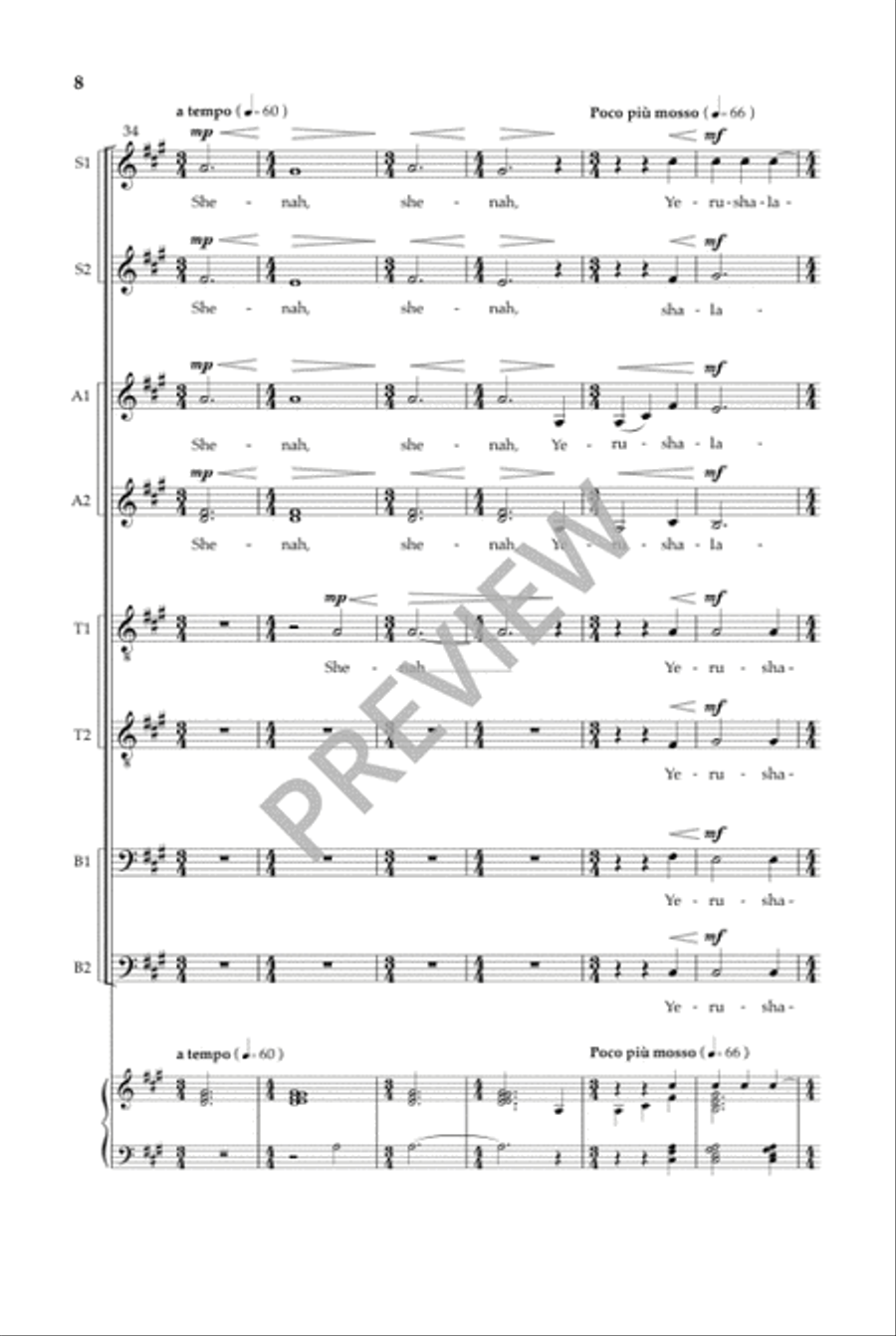 Jerusalem (SSAATTBB) SSAATTBB scores gallery preview page 9