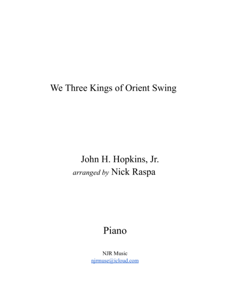 We Three Kings of Orient Swing (elementary piano) image number null