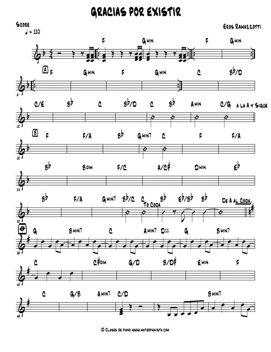 Piu Bella Cosa Piu Bella Cosa Easy Piano scores gallery preview page 1