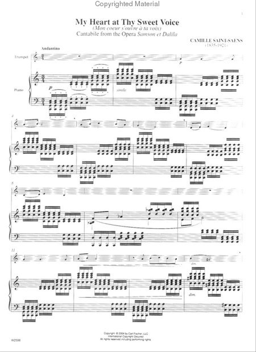 My Heart at Thy Sweet Voice Trumpet Solo scores gallery preview page 2
