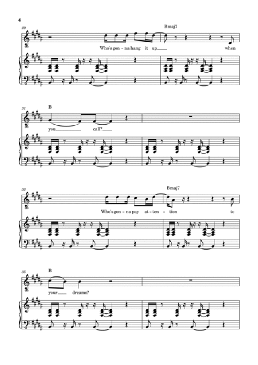 Drive Drive Piano, Vocal, Guitar scores gallery preview page 5
