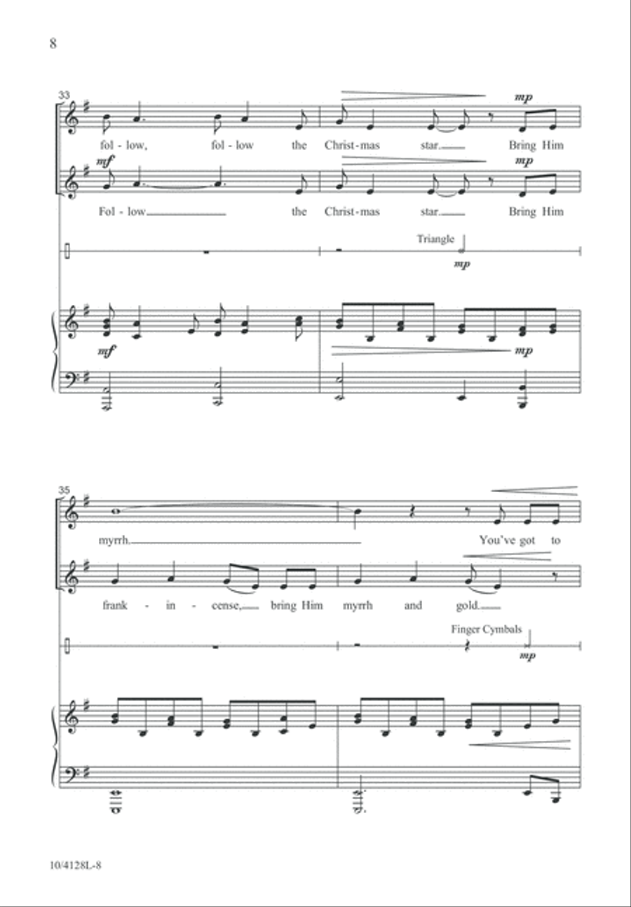 Follow the Christmas Star 2-Part scores gallery preview page 9