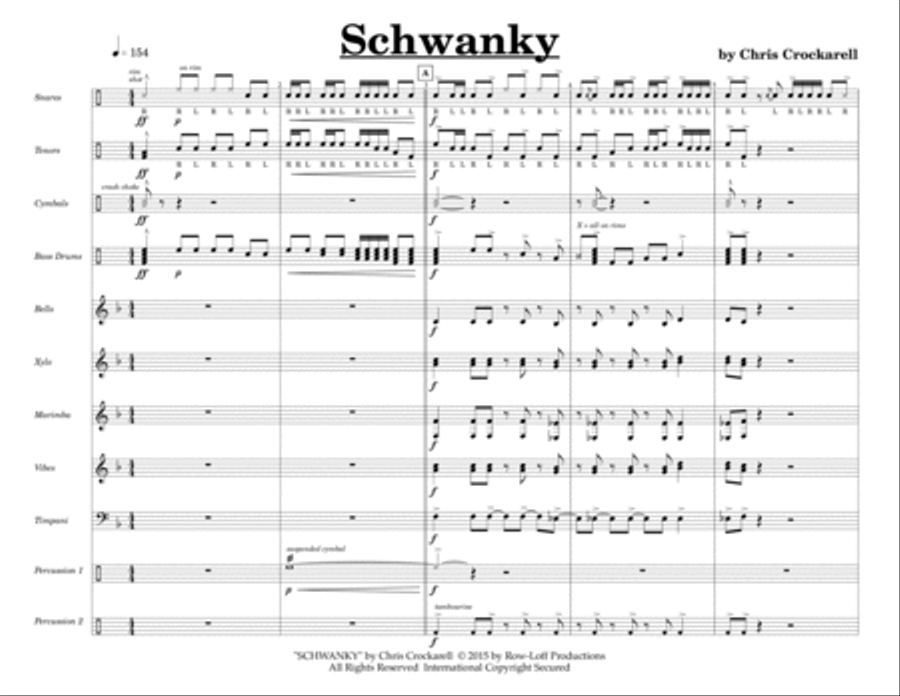 Schwanky w/Tutor Tracks Schwanky w/Tutor Tracks Percussion Ensemble scores gallery preview page 3