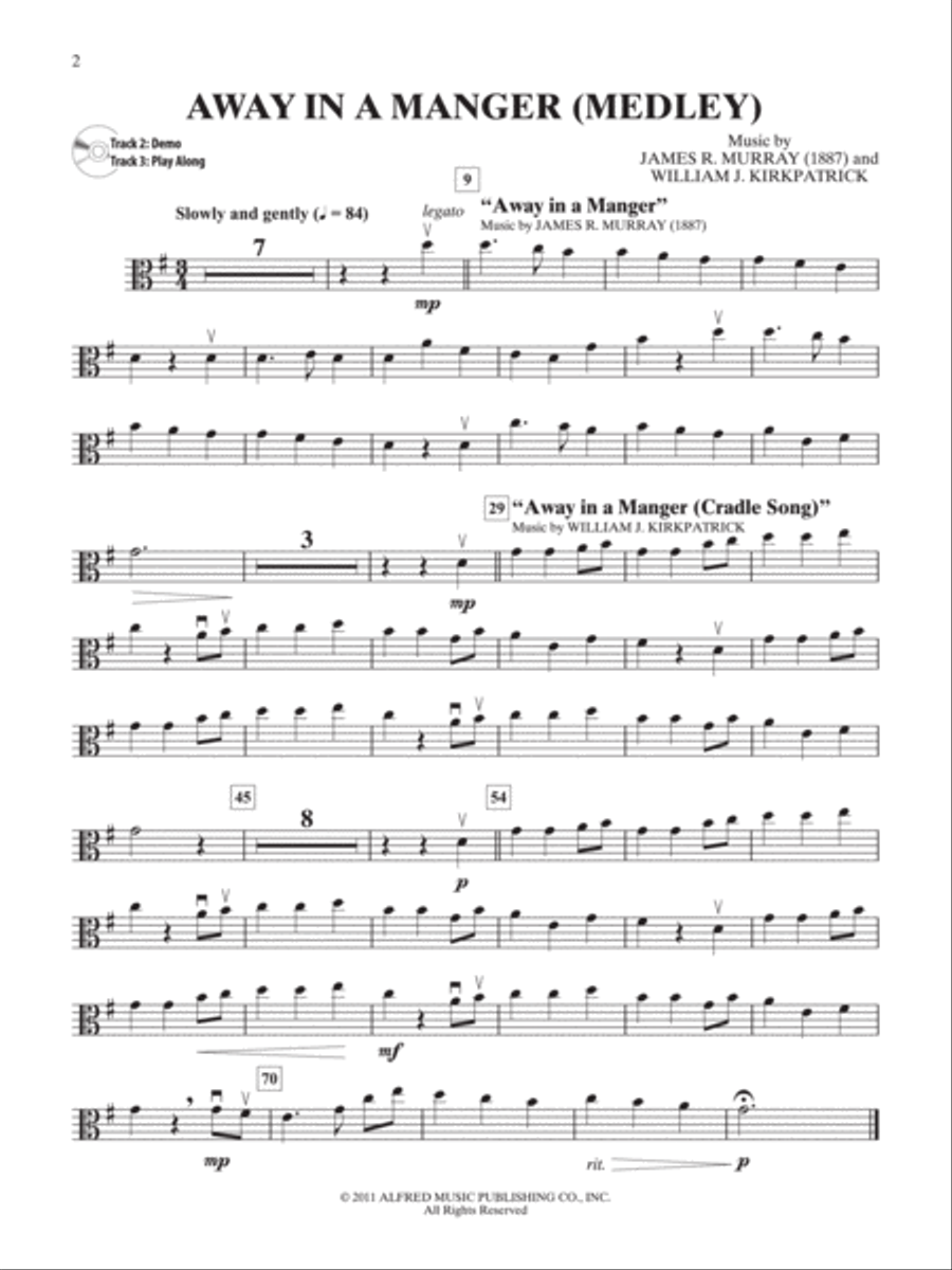 Easy Christmas Carols Instrumental Solos for Strings String Orchestra scores gallery preview page 3