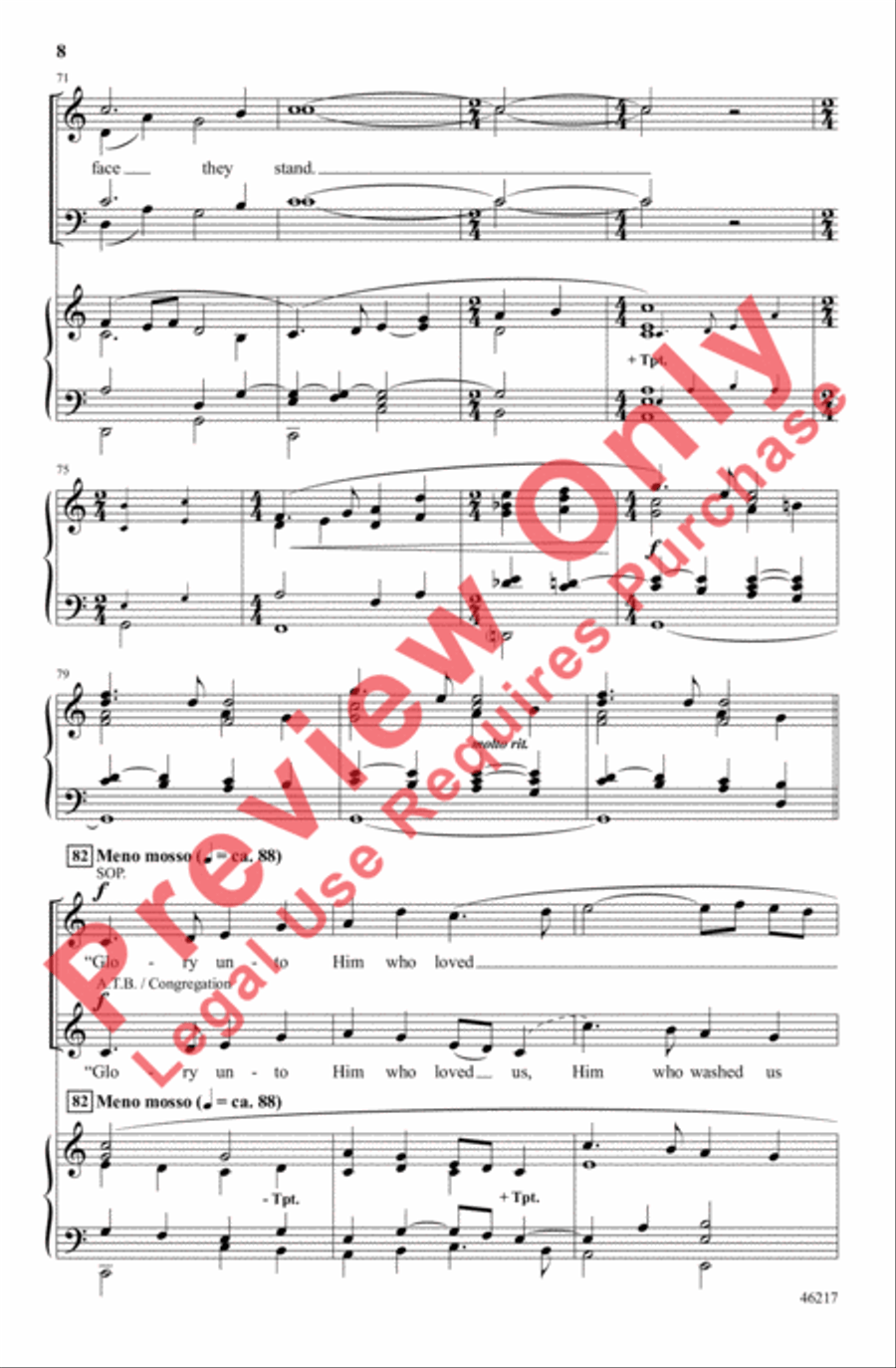 Hark, Creation's Alleluia 4-Part scores gallery preview page 8