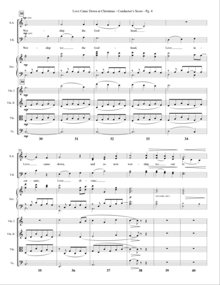 Love Came Down at Christmas - Full Score Choir scores gallery preview page 4