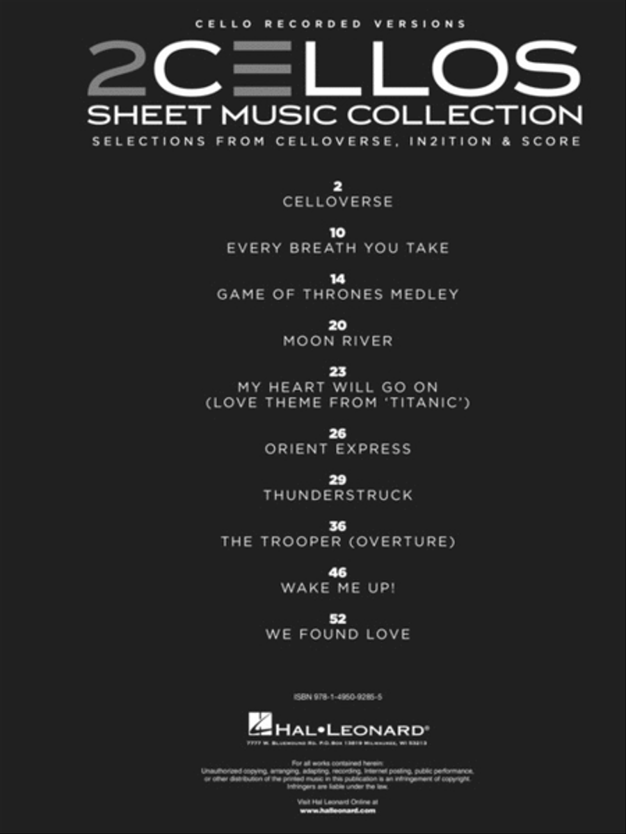 2Cellos – Sheet Music Collection String Duet scores gallery preview page 2