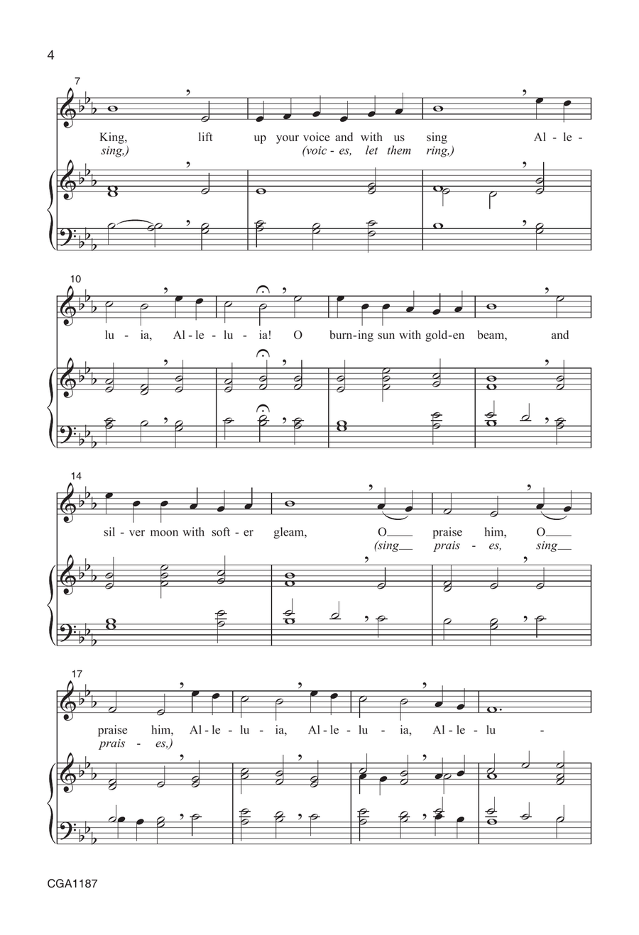 All Creatures of Our God and King Choir scores gallery preview page 4
