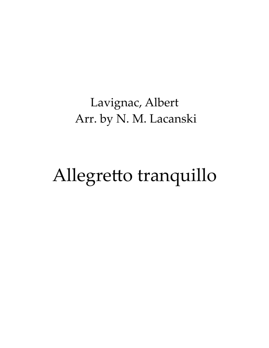 Allegretto tranquillo String Trio scores gallery preview page 1