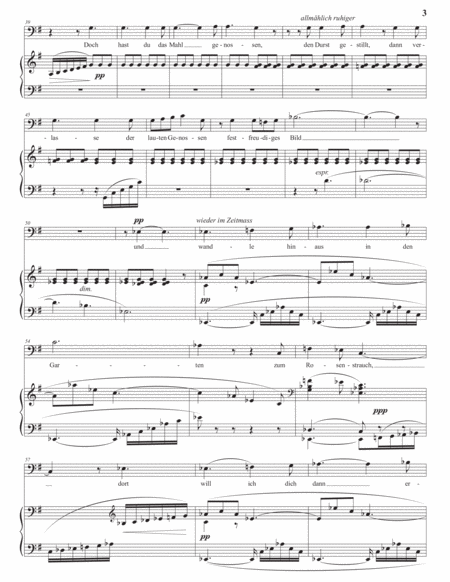 STRAUSS: Heimliche Aufforderung, Op. 27 no. 3 (transposed to G major, bass clef)