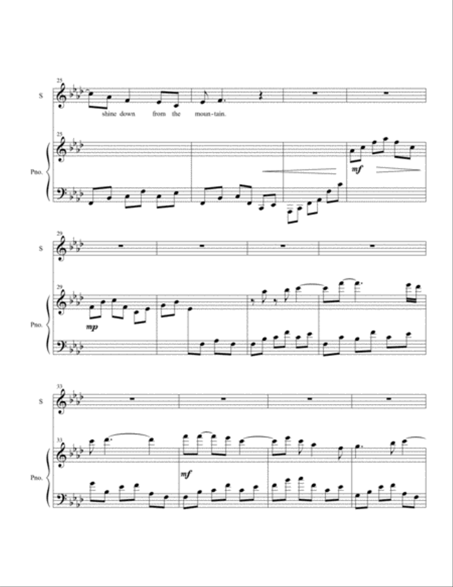 Song of the Forgotten Rose for Soprano and Piano Soprano Voice scores gallery preview page 4