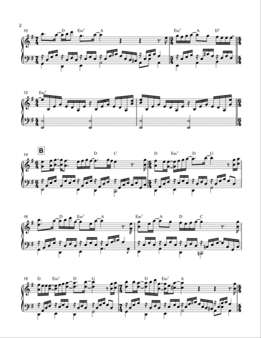 Sad Lisa (Live) Piano Solo scores gallery preview page 2