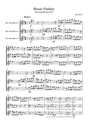 Book cover for Rustic Fanfare - Alto Sax Trio