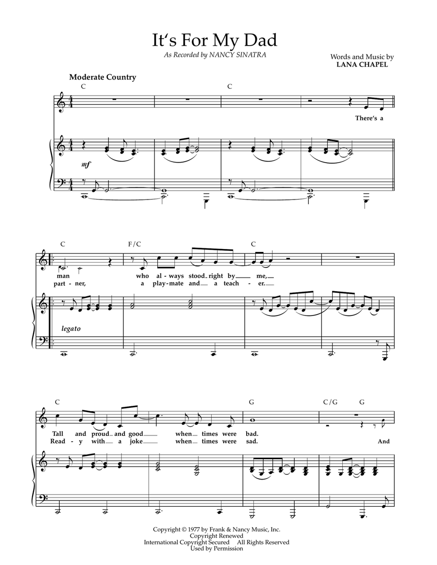 It's For My Dad Voice scores gallery preview page 1