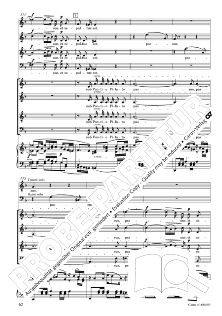 Missa solemnis Missa solemnis 4-Part scores gallery preview page 63