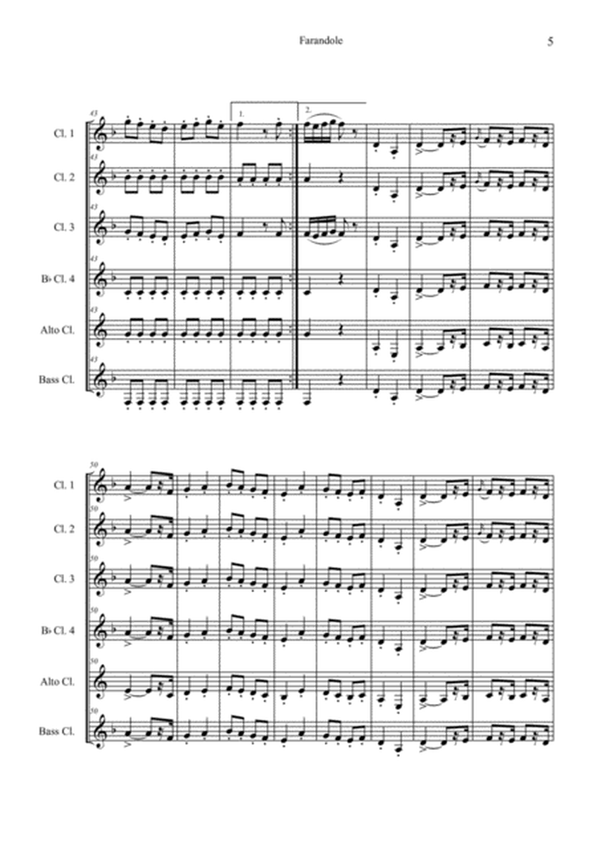 Farandole for clarinet choir image number null