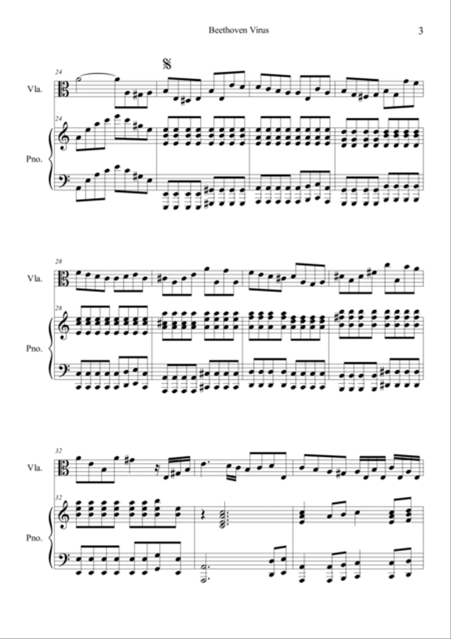 Beethoven Virus Viola scores gallery preview page 3