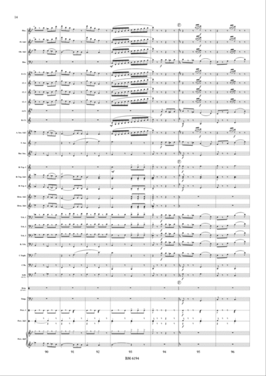 Circus Town Parade March for Wind Band Concert Band scores gallery preview page 15