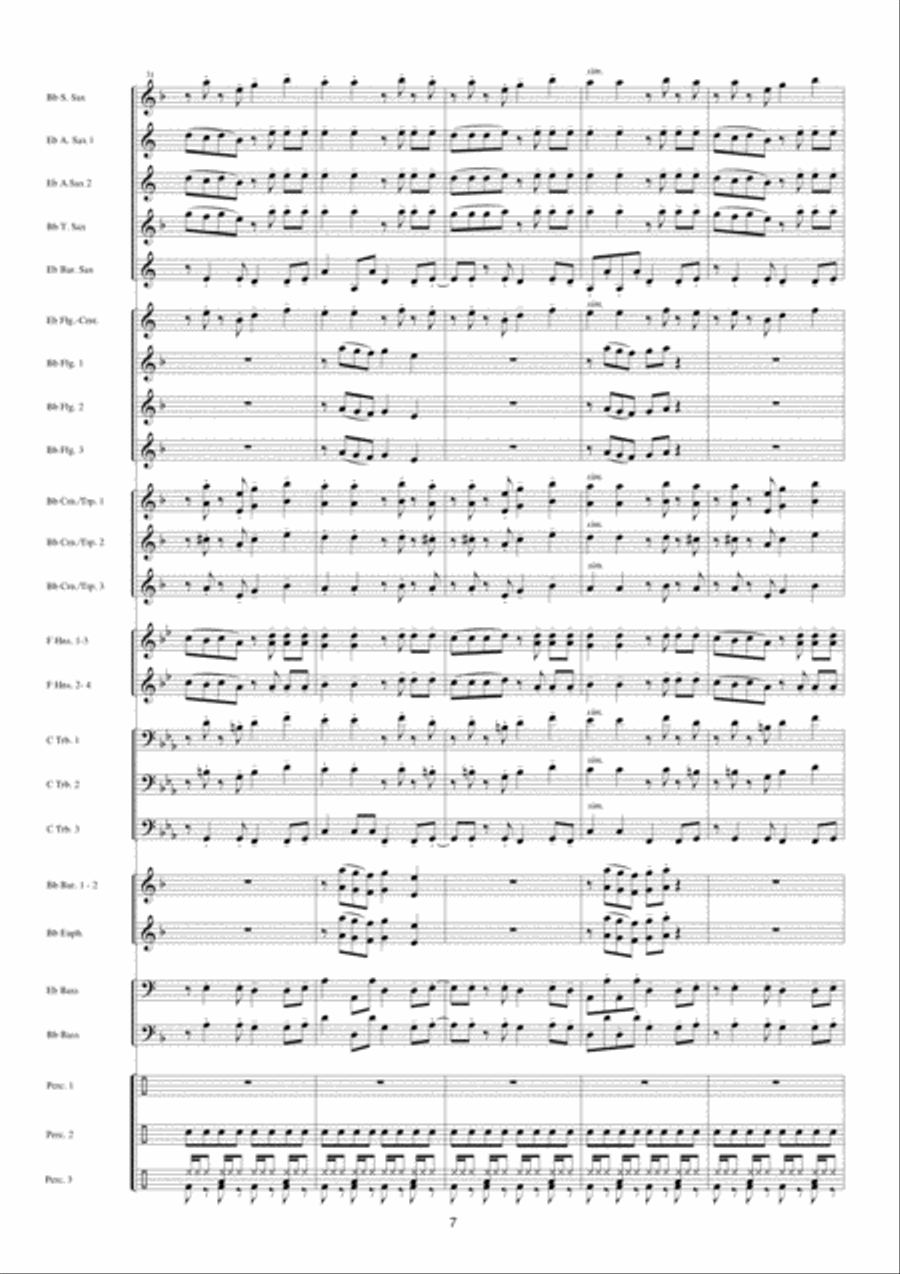 Let's Get Loud Let's Get Loud Fanfare Band scores gallery preview page 8
