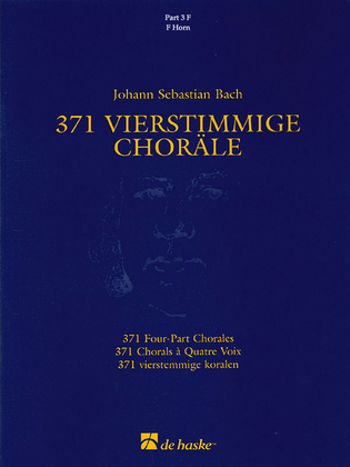 Book cover for 371 Vierstimmige Chorale (Four-Part Chorales)
