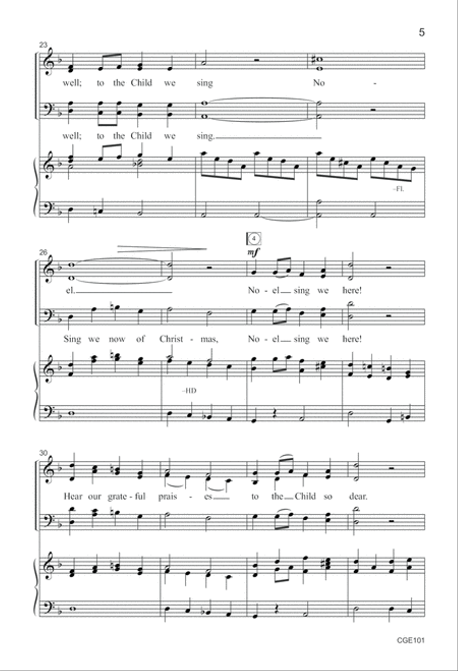 Pat-a-Pan Noel (SATB) 4-Part scores gallery preview page 5
