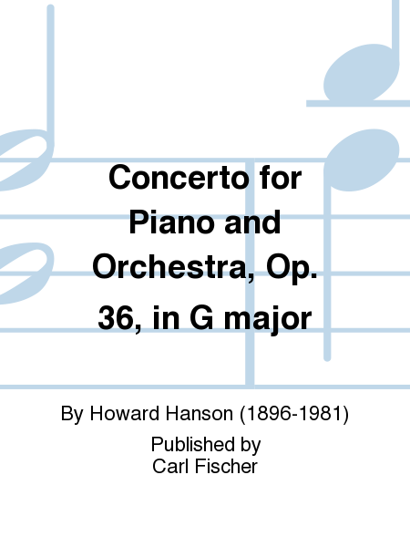 Concerto for Piano and Orchestra, Op. 36, in G major