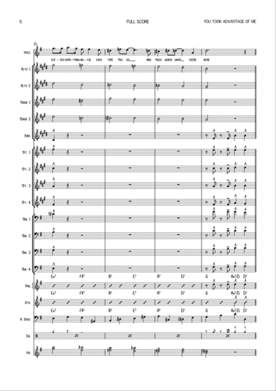 You Took Advantage Of Me Jazz Ensemble scores gallery preview page 6