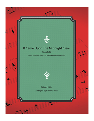Book cover for It Came Upon The Midnight Clear - moderate level piano solo