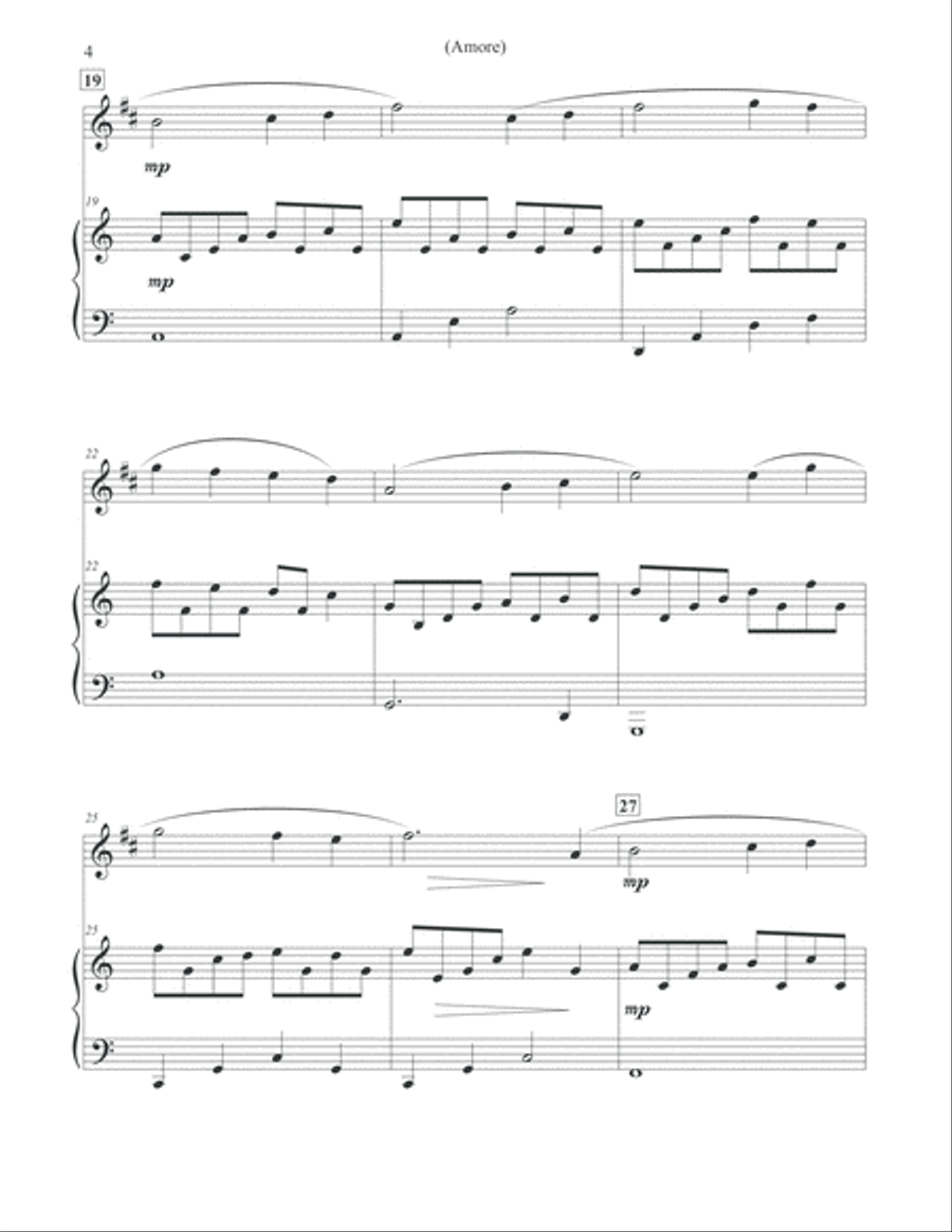 Amore - Clarinet & Piano Amore - Clarinet & Piano Clarinet Solo scores gallery preview page 4