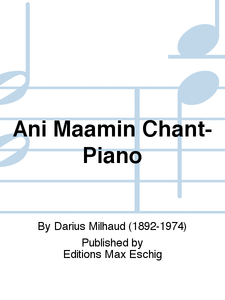 Ani Maamin Chant-Piano