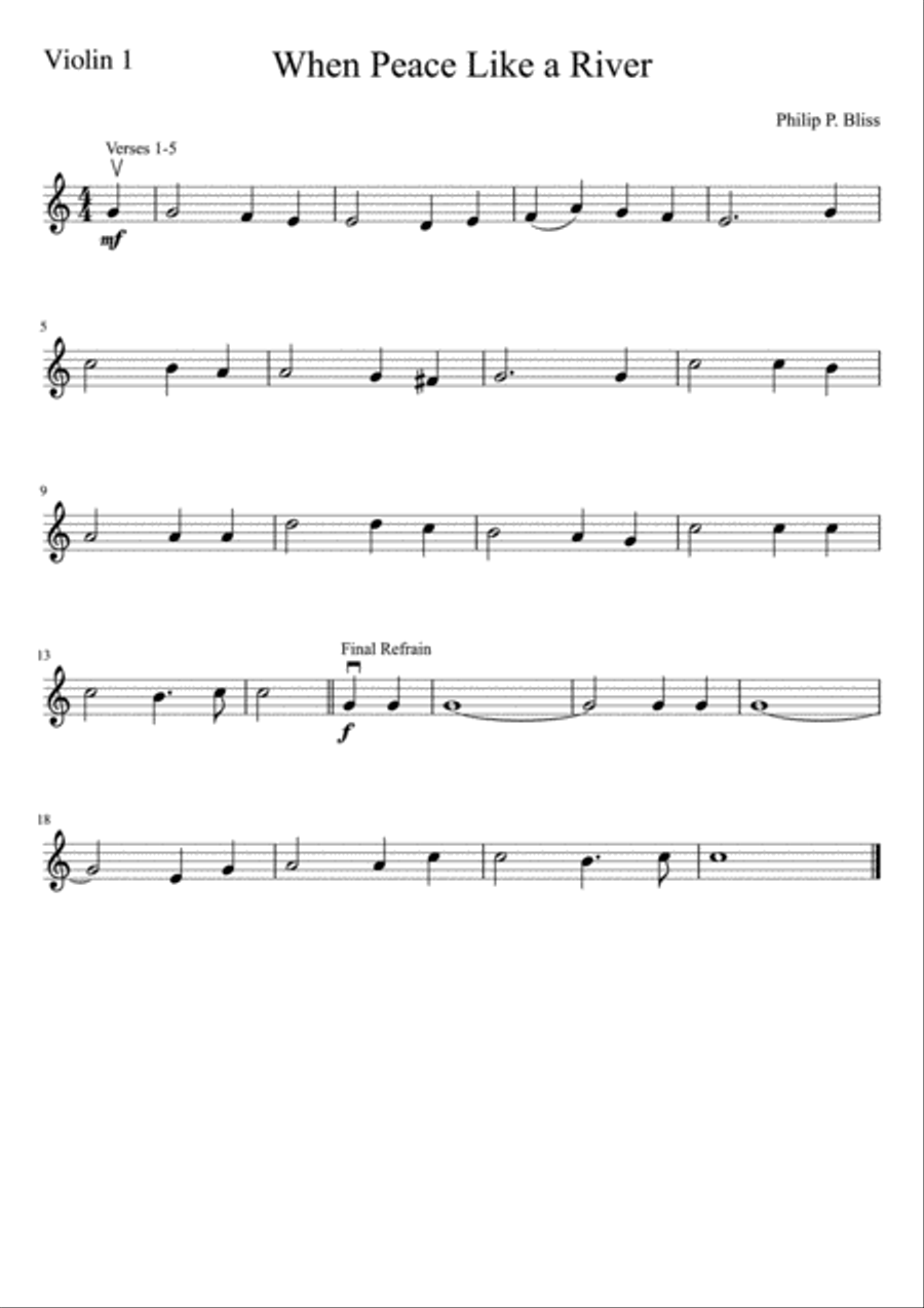 When Peace Like a River String Quartet scores gallery preview page 4