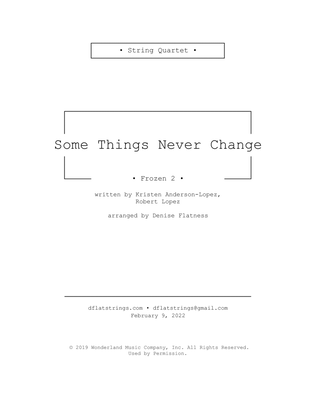 Book cover for Some Things Never Change