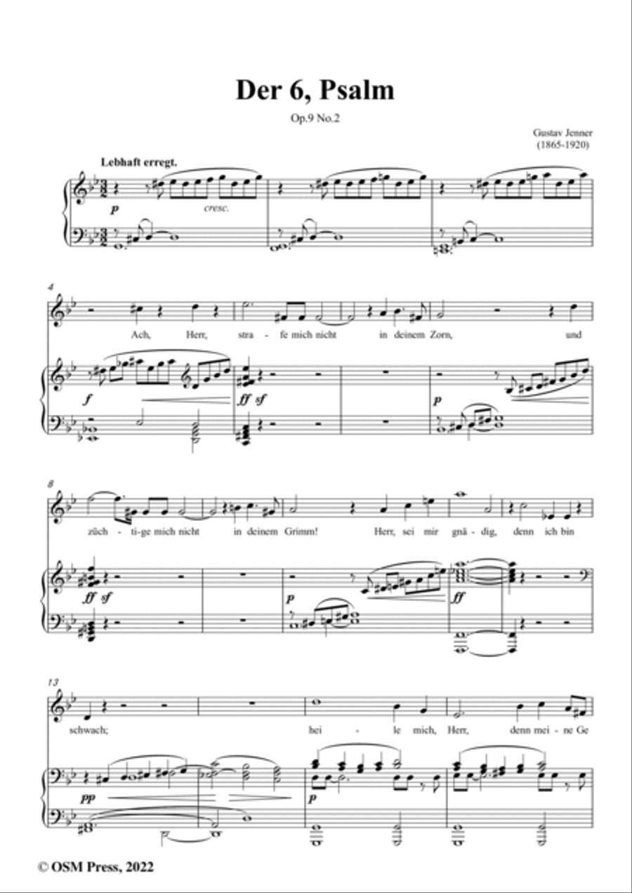 Jenner-Der 6,Psalm,in g minor,Op.9 No.2 Voice scores gallery preview page 2