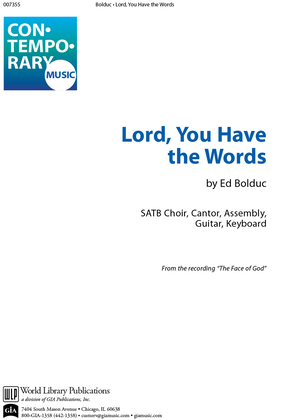Book cover for Lord, You Have the Words