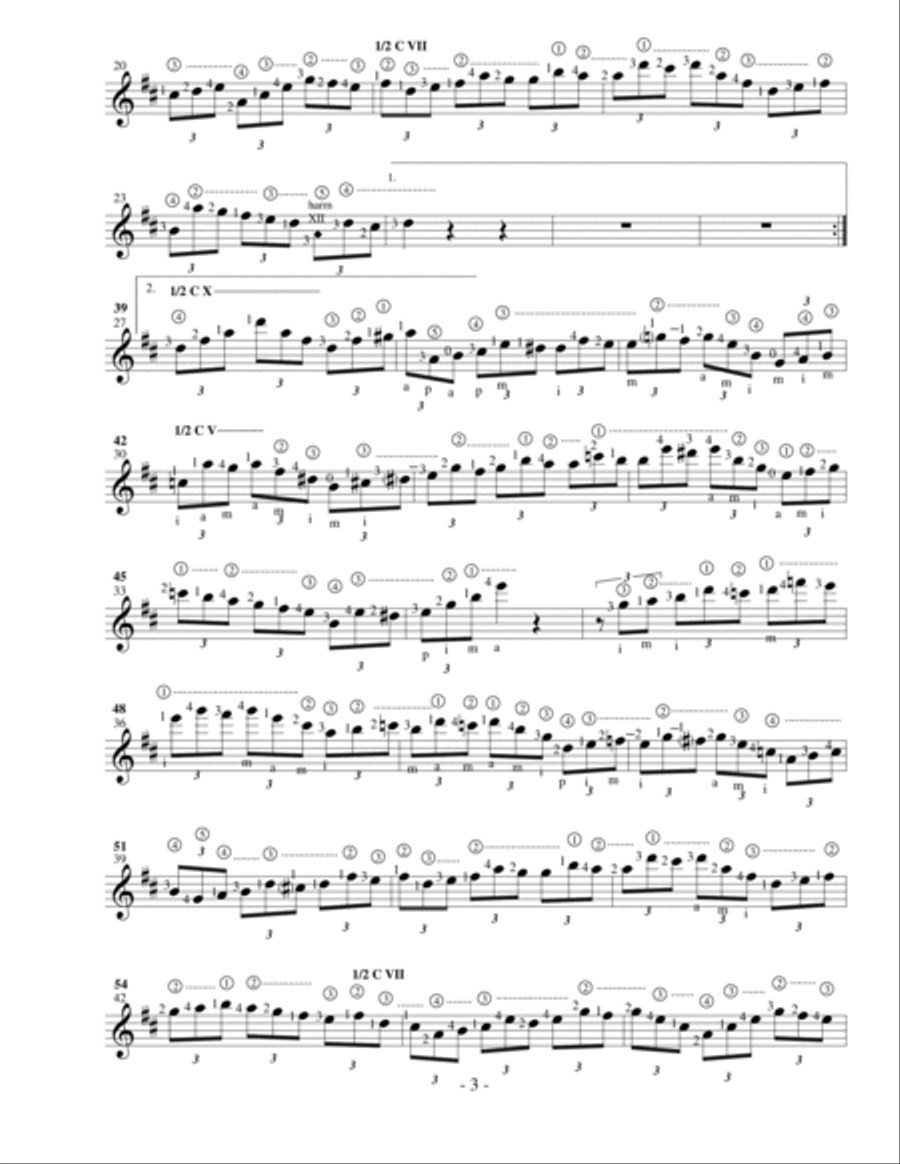 Jesu, Joy of Man's Desiring (J.S. Bach) for classical guitar, flute, and viola da gamba (cello) Small Ensemble scores gallery preview page 3