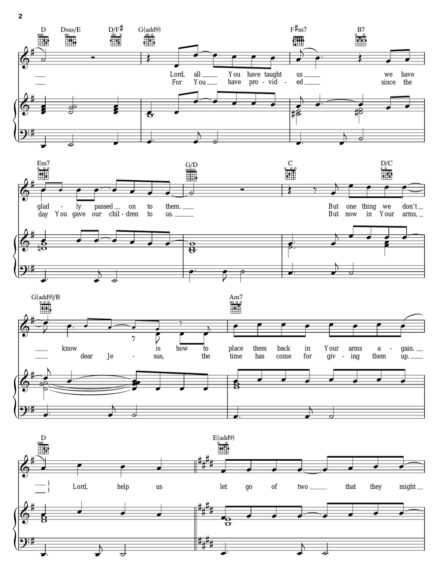 Parent's Prayer (Let Go Of Two) Acoustic Guitar scores gallery preview page 2