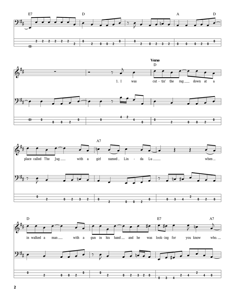 Gimme Three Steps Acoustic Guitar scores gallery preview page 2
