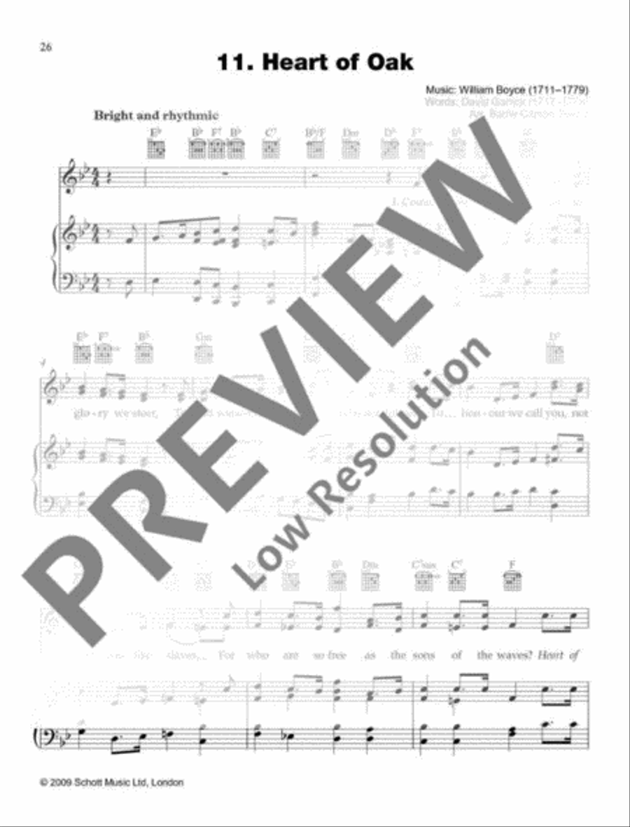 Heart of Oak Heart of Oak Piano, Vocal, Guitar scores gallery preview page 2
